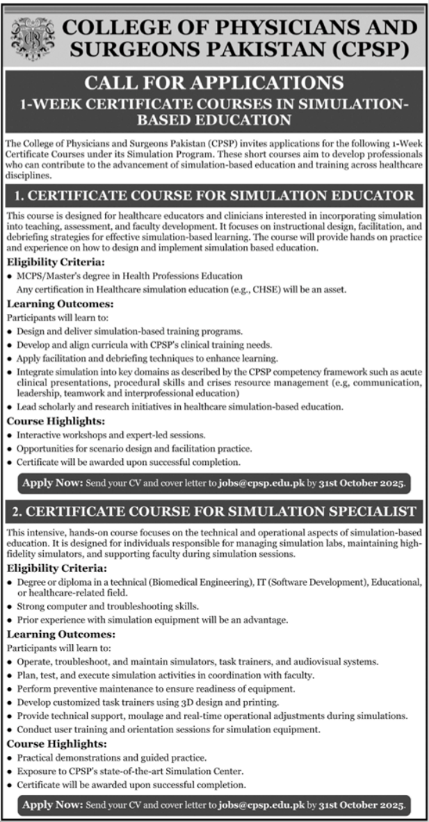 Surgeons Pakistan Karachi Jobs Notice 2025